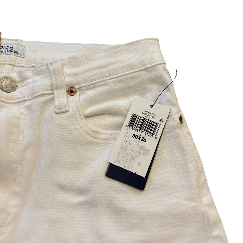 Polo Ralph Lauren Mens Varick Slim Straight White Stretch Jeans 30x30 NWT
